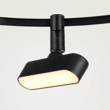 светильник трековый 48v 5w 3000k 100° черный due lightstar 267237